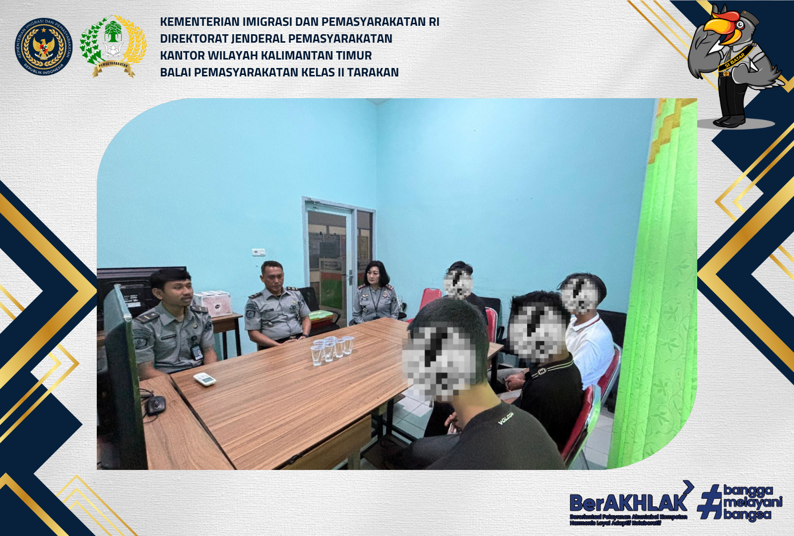 Bekali Materi Dasar Etika, Bapas Tarakan Laksanakan Pembinaan pada Klien Anak Pengganti Denda Pelatihan Kerja di Griya Abhipraya Paguntaka