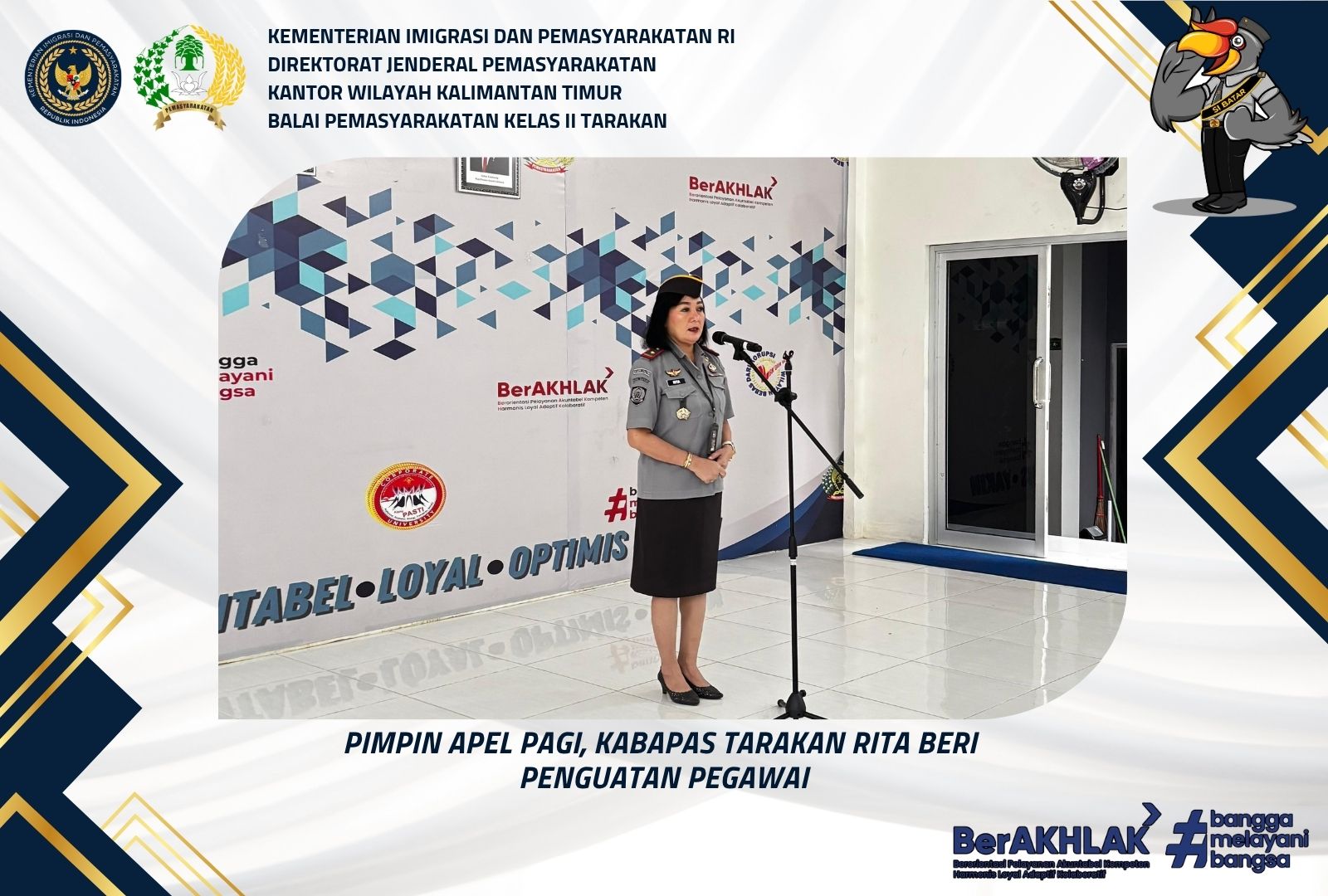 Pimpin Apel Pagi, Kabapas Tarakan Rita Beri Penguatan Pegawai