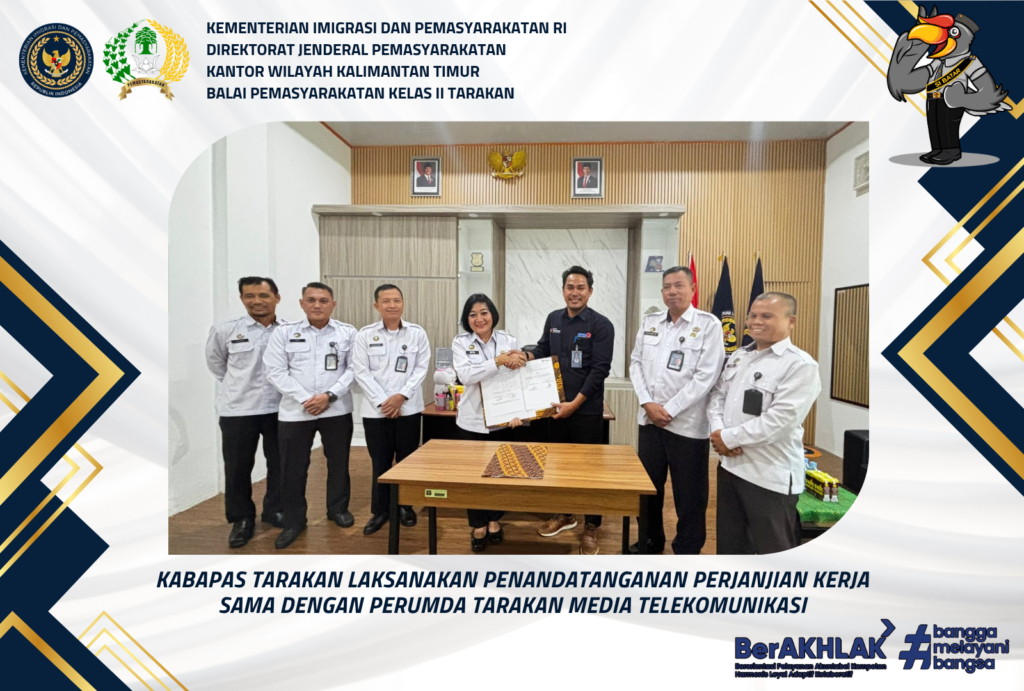 Kabapas Tarakan Laksanakan Penandatanganan Perjanjian Kerja Sama dengan Perumda Tarakan Media Telekomunikasi