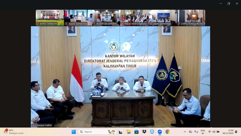 Bapas Tarakan Hadiri Serah Terima Jabatan Pimpinan Tinggi Ditjen Pas Kalimantan Timur