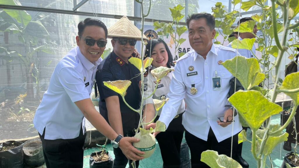 Kabapas Tarakan Hadiri Kegiatan SAE Panen Melon Lapas Balikpapan