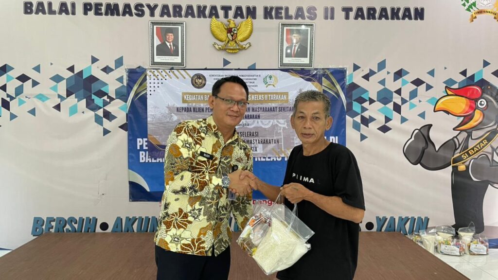 Bapas Tarakan Berbagi Sembako, Implementasi Bansos Program Akselerasi Menteri Imigrasi dan Pemasyarakatan